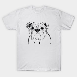 English Bulldog (Black and White) T-Shirt